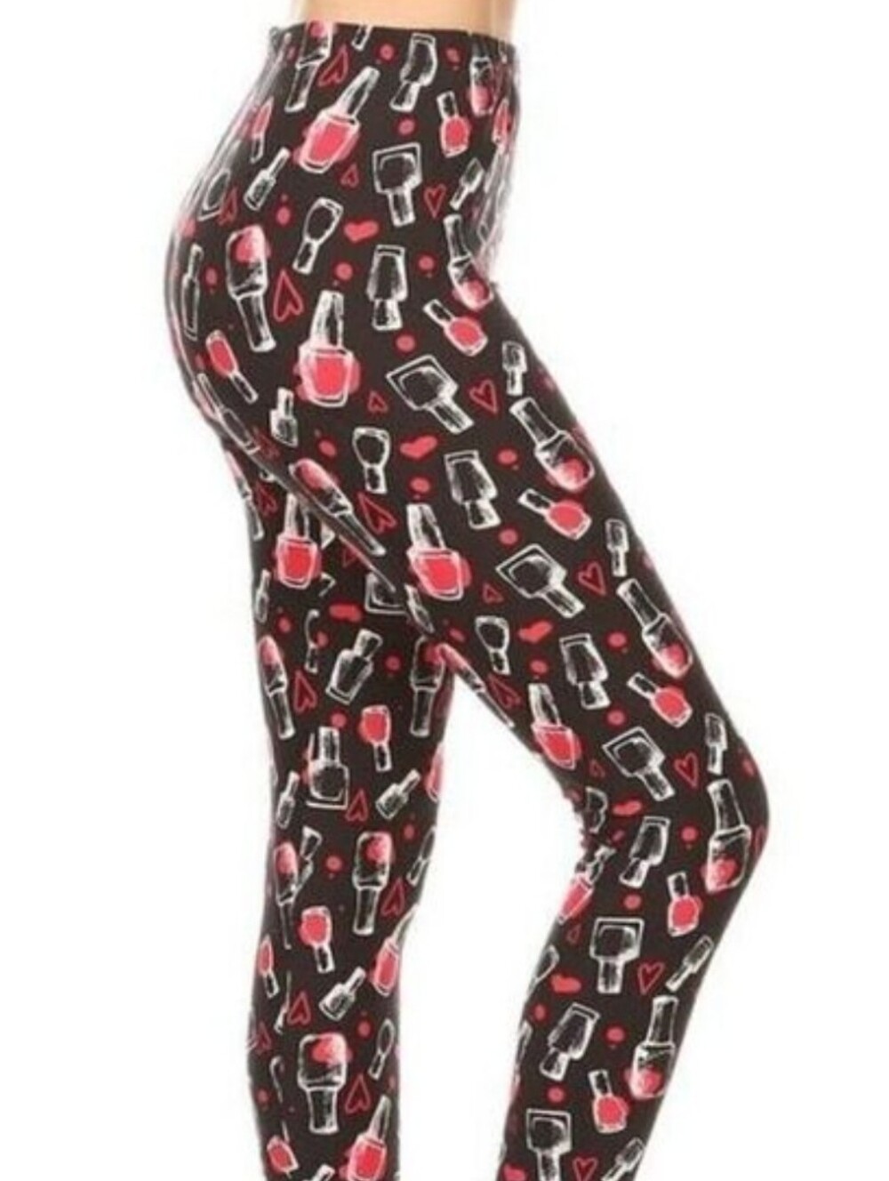 LEGGINGS DEPOT Black & Red Full Length Leggings Size 10 NWT